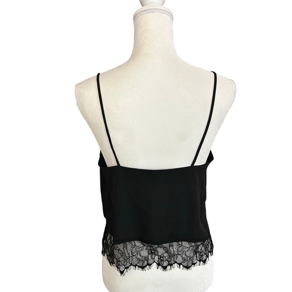 G. Reve Lace Trim Camisole Black Women Top Size Large Goth Y2K Grunge Sexy Chic - Picture 5 of 9